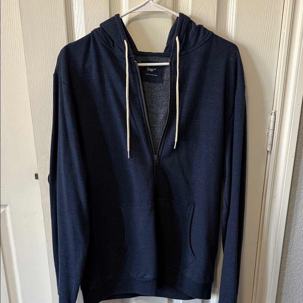 GAP Men's Dark Blue Zip-Up Hoodie